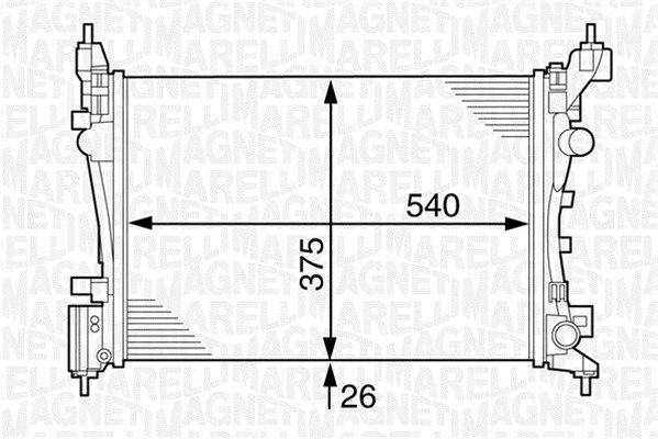 MAGNETI MARELLI Radiators, Motora dzesēšanas sistēma 350213126500